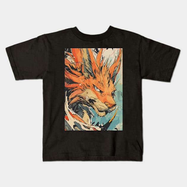 Red XIII FF7 Final Fantasy VII Rebirth Kids T-Shirt by moreirapod